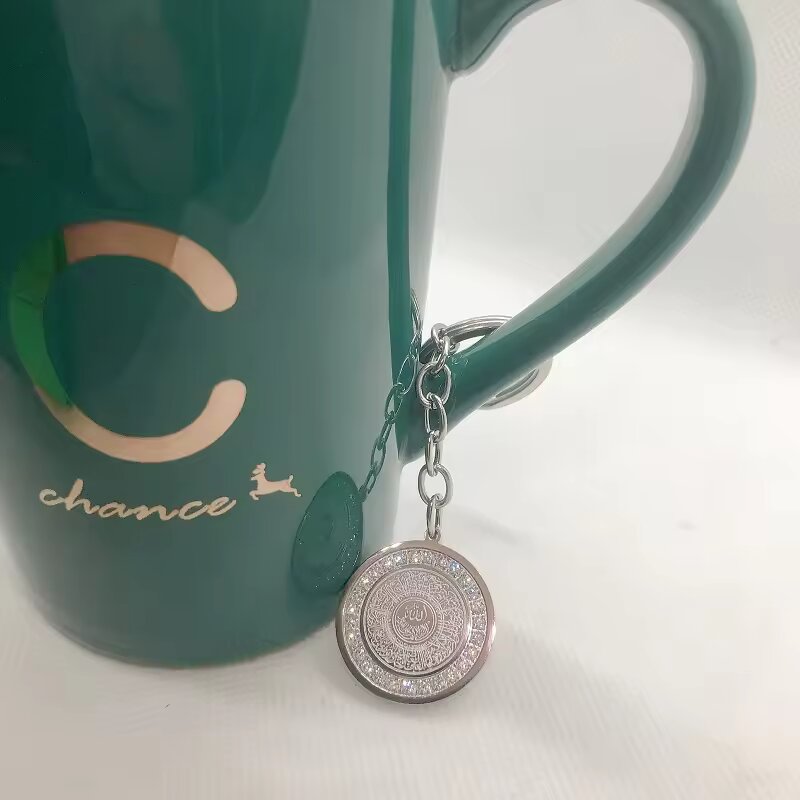 Circular Aytul Kursi Necklace with Diamonds