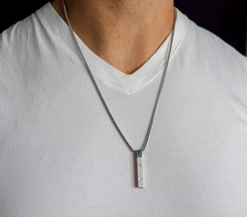 Ayatul Kursi 3D Bar Necklace