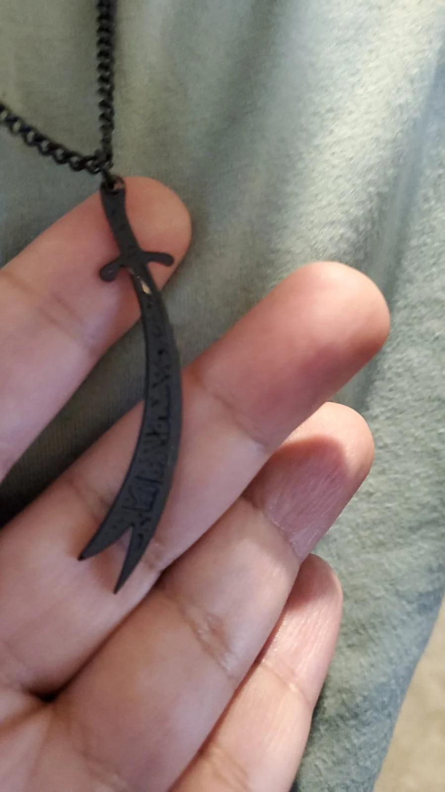 Beautiful Engraved Ali Zulfiqar Sword Necklace