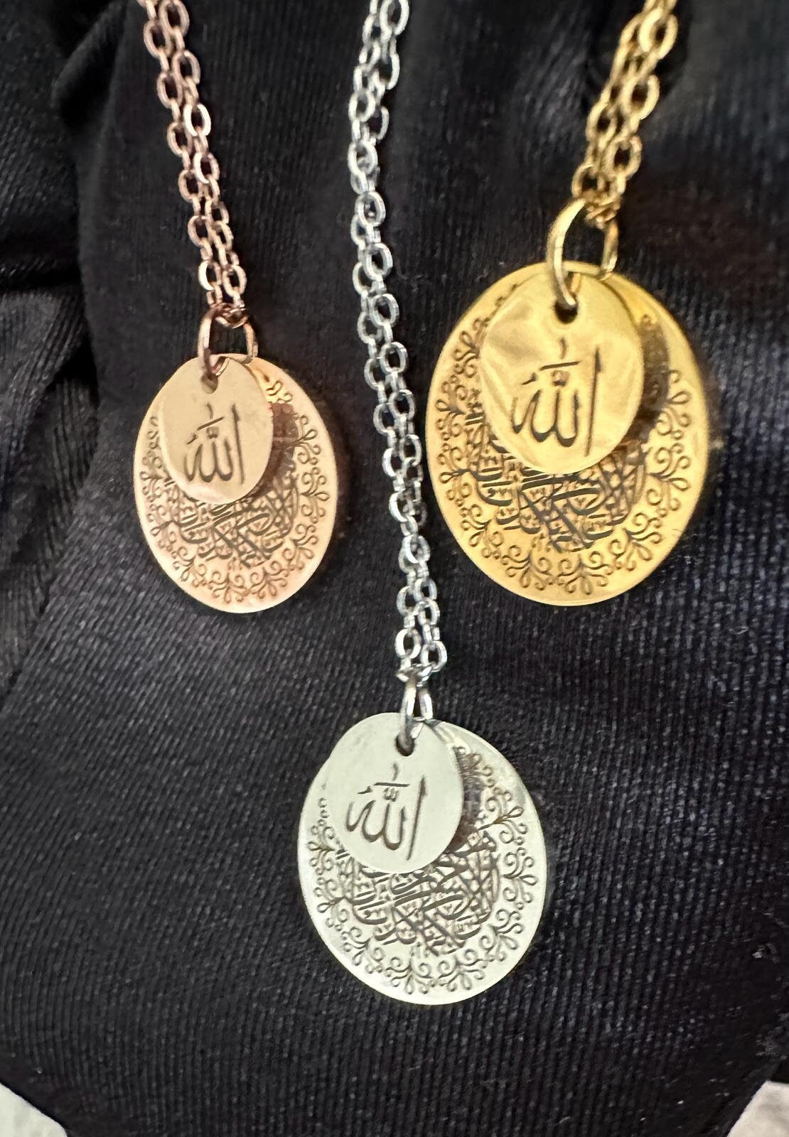 Vintage Design Allah Double Pendent
